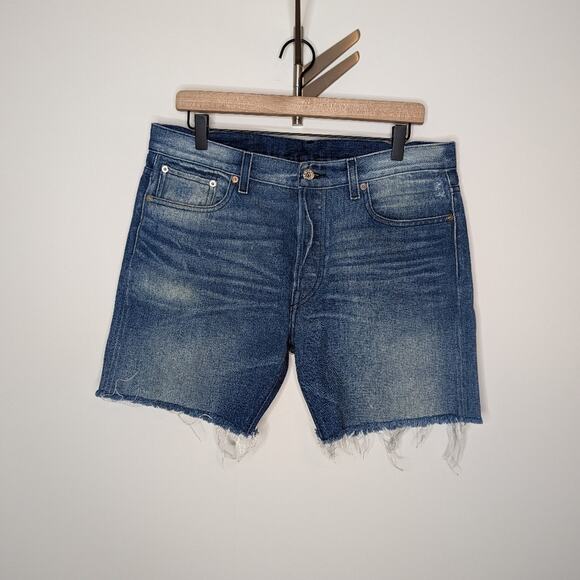 John Elliott + CO Denim Cut off Shorts 5" inseam Size 34
